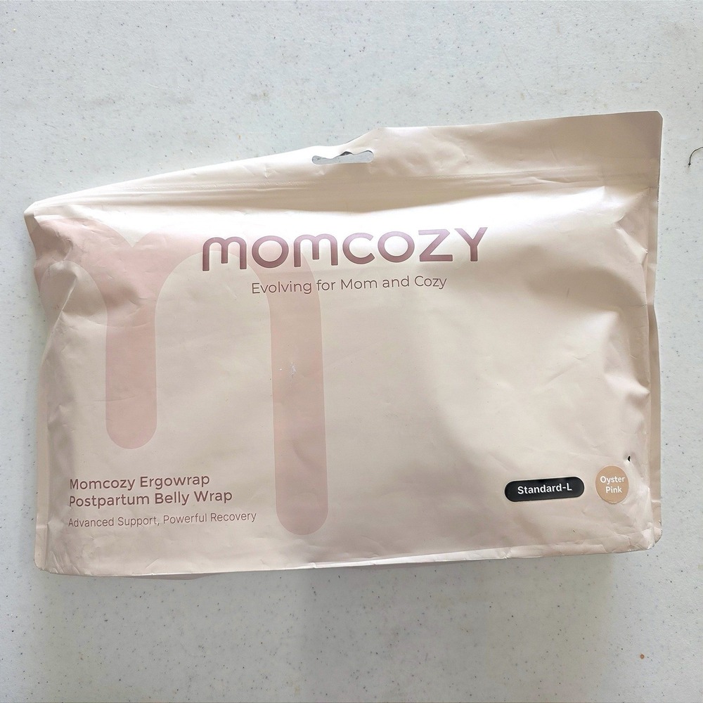 Momcozy Ergowrap Postpartum Belly Wrap Oyster Pink Adjustable Support Women L